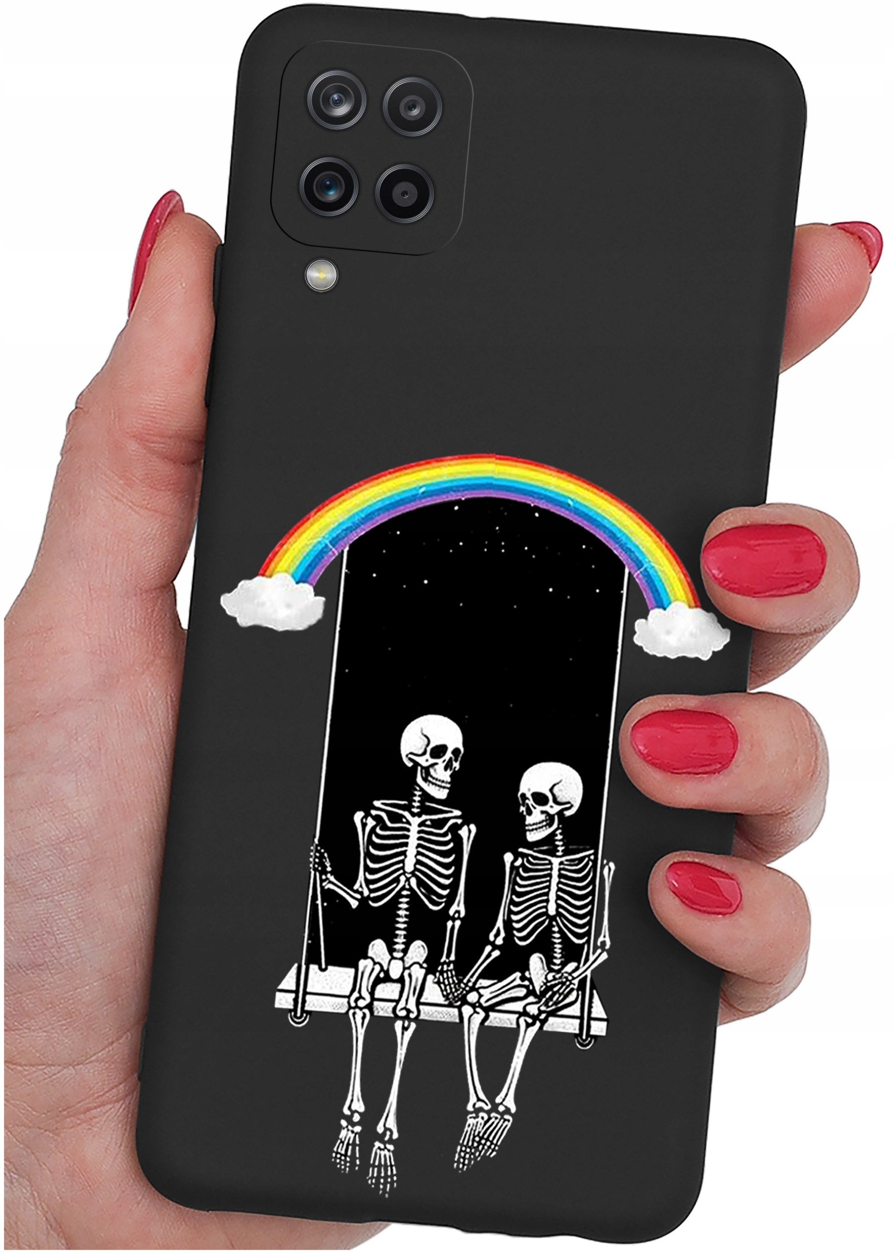 Etui do Samsung Galaxy A12|M12 WZORY |SILIKONOWE MATT CASE + SZKŁO 9H