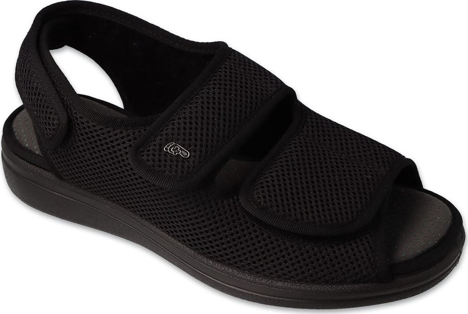 Dr Orto Dr Orto - Obuwie sandały profilaktyczno zdrowotne męskie czarne 077M001 45