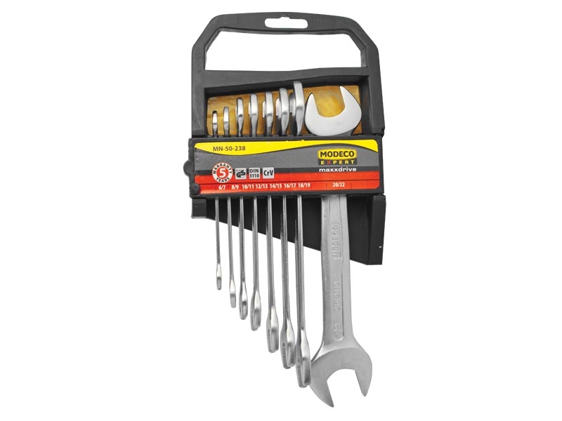 Modeco Zestaw kluczy płaskich 6-22mm 8szt. (MN-50-238)