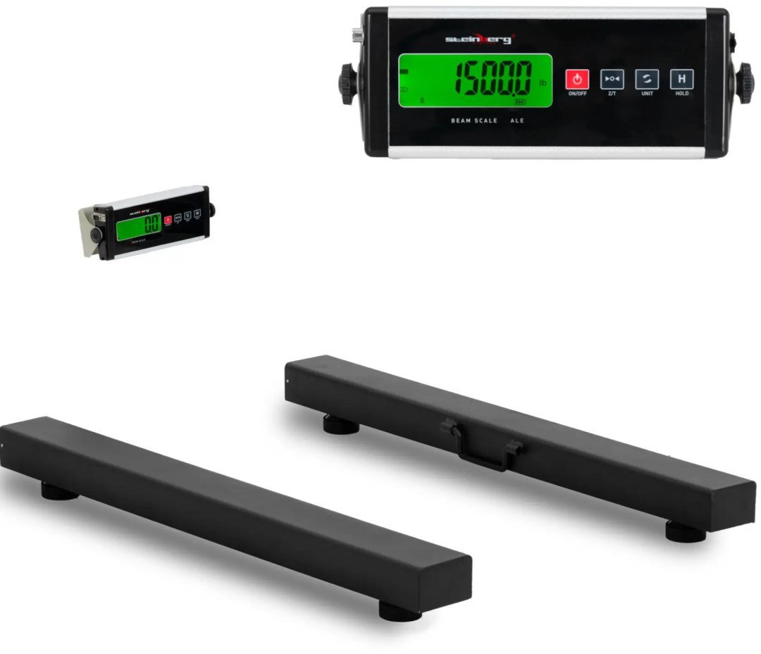 Waga belkowa płozowa cyfrowa LCD Bluetooth 1500 / 0.5 kg 100 x 10 cm