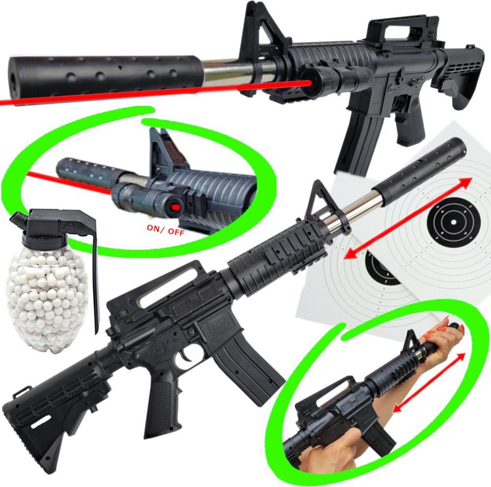 tomdorix M16 Karabin Amerykański Na Kulki Snajperka ASG Laser Granat