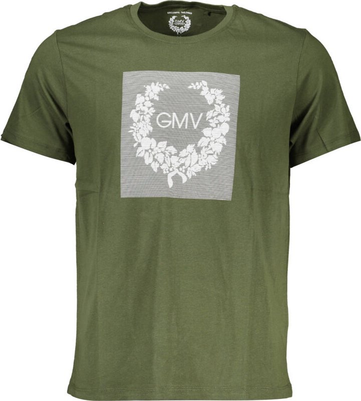 Gian Marco Venturi GIAN MARCO VENTURI T-SHIRT MĘSKI Z KRÓTKIM RĘKAWEM ZIELONY 2XL