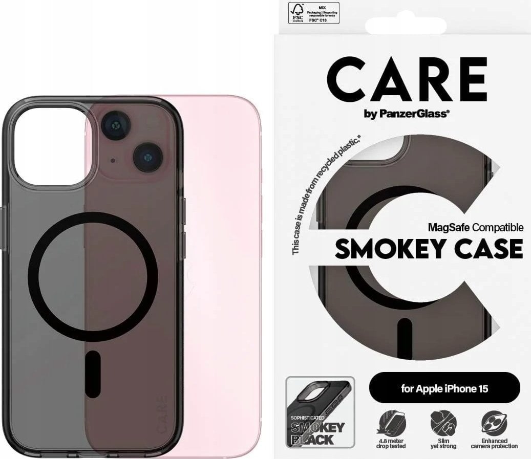 PanzerGlass CARE by PanzerGlass Flagship Case iPhone 15 6.1" dymny/smokey MagSafe 1161