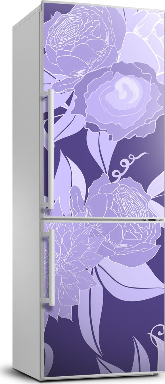 Tulup Naklejka samoprzylepna na lodówkę 70x190 cm Kwiecisty wzór