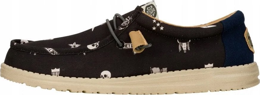HEY DUDE Hey Dude Wally Stars N Skulls Print 41284-001 Czarne 41