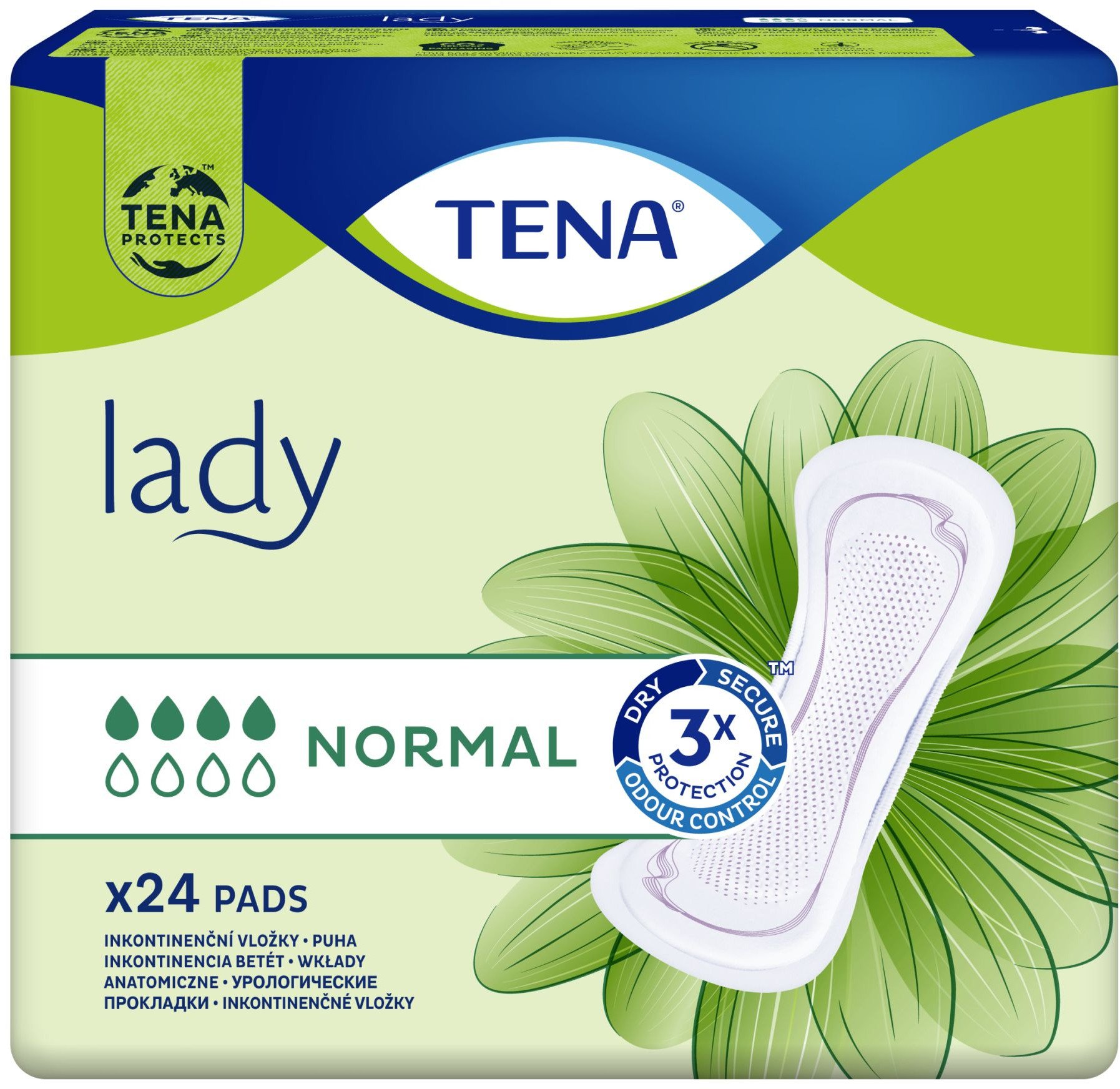 TENA Lady Normal, specjalistyczne podpaski, 24 sztuk