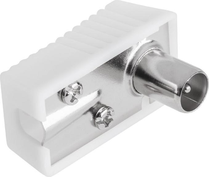 Cabletech Wtyk anten TV kątowy duży Cabletech