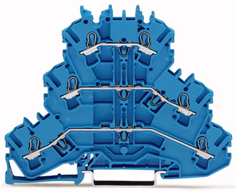 Wago Złączka 3-piętrowa przelotowa N/N/N 69,5x93,3mm niebieska - 2002-3204