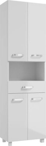 Deftrans Słupek łazienkowy stojący biały połysk 170x50 cm Mila