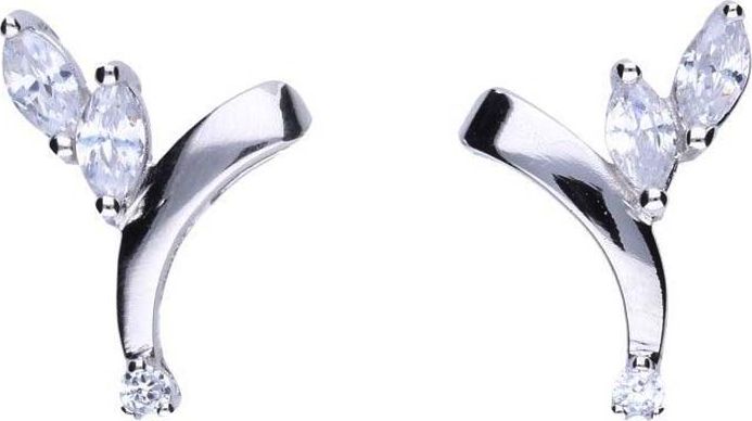 Lovrin Srebrne kolczyki 925 na sztyft z cyrkoniami 3,70g