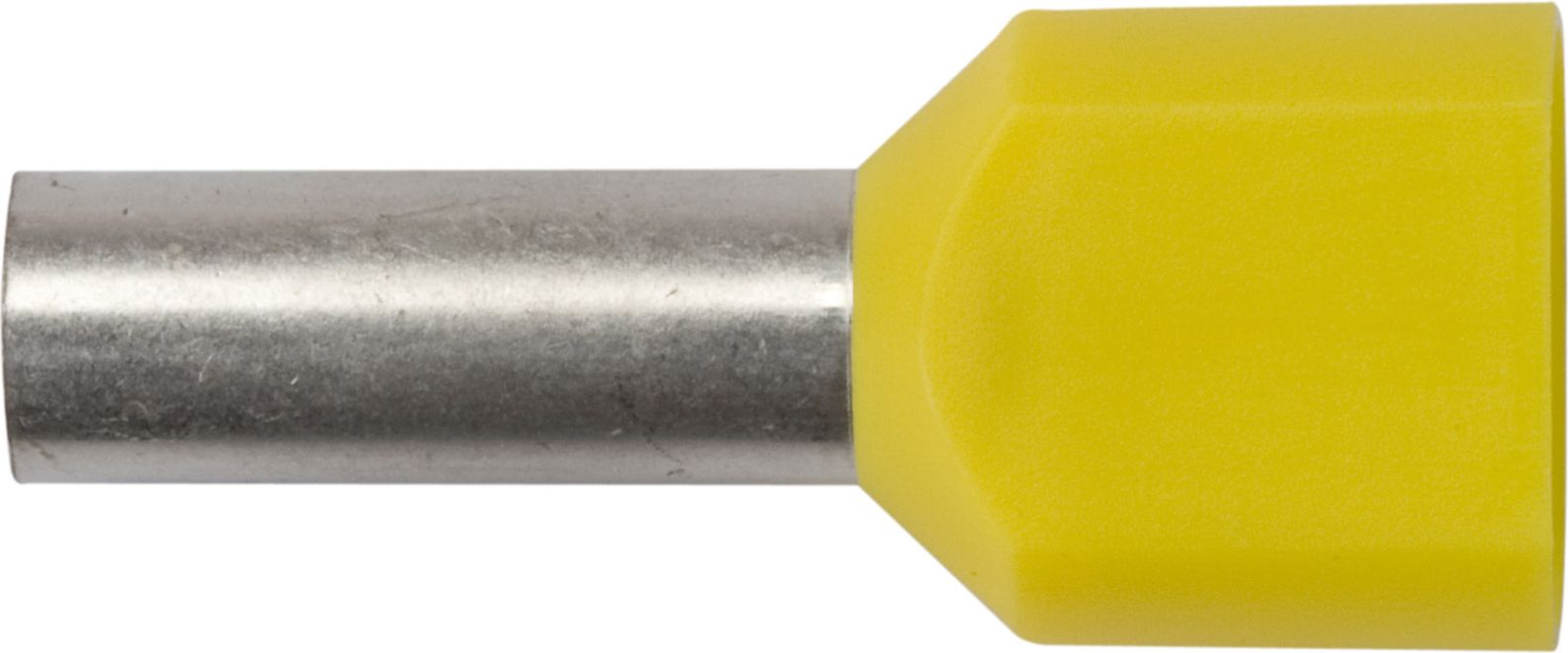 Ergom Końcówka tulejkowa izolowana HI 2X6/14 DIN żółta 100szt.
