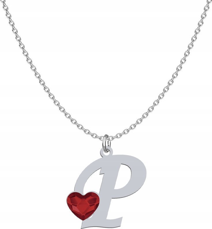 Radziszewska Jewellery Naszyjnik Srebrny 925 Literka P z Literką Prezent DEDYKACJA GRATIS