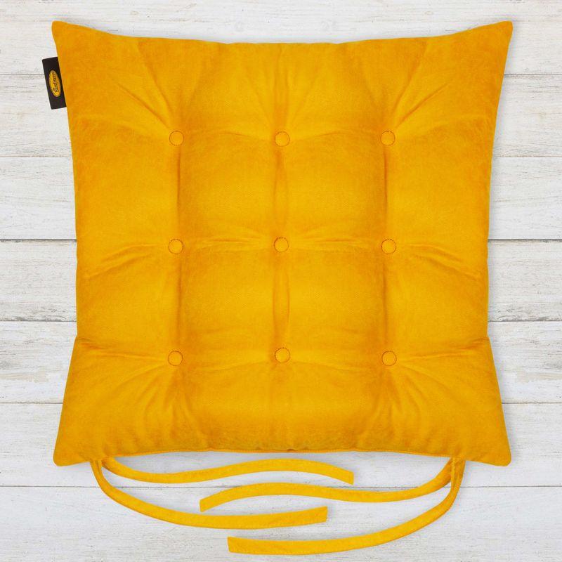 Shumee Poduszka Na Krzesło "Ada" 40x40x6 cm Musztardowy