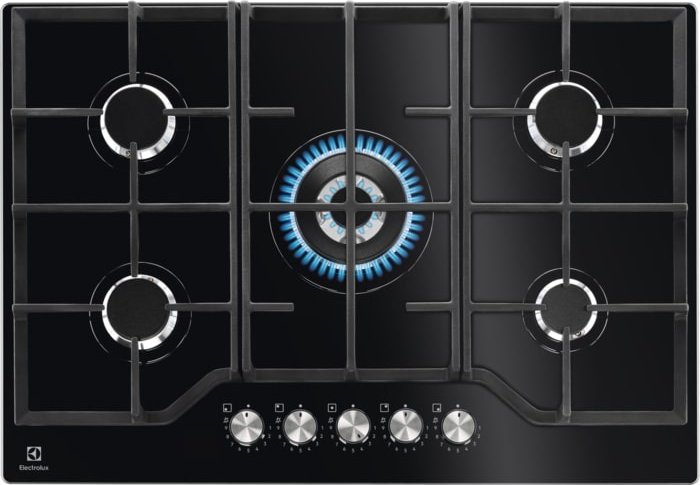 Płyta grzewcza Electrolux KGG75362K Black Built-in 74 cm Gas 5 zone(s)
