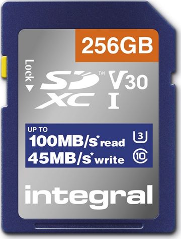 Karta Integral UltimaPro SDXC 256 GB Class 10 UHS-I/U3 V30 (INSDX256G-100V30)