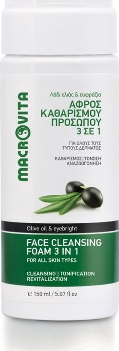 Macrovita Pianka do mycia twarzy 3w1 z bio-oliwą z oliwek i świetlikiem 150ml