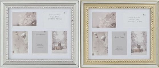 Ramka DKD Home Decor Ramka na Zdjęcia DKD Home Decor Luxury Srebrzysty Złoty Tradycyjny (46,5 x 2 x 40 cm) (2 Sztuk)