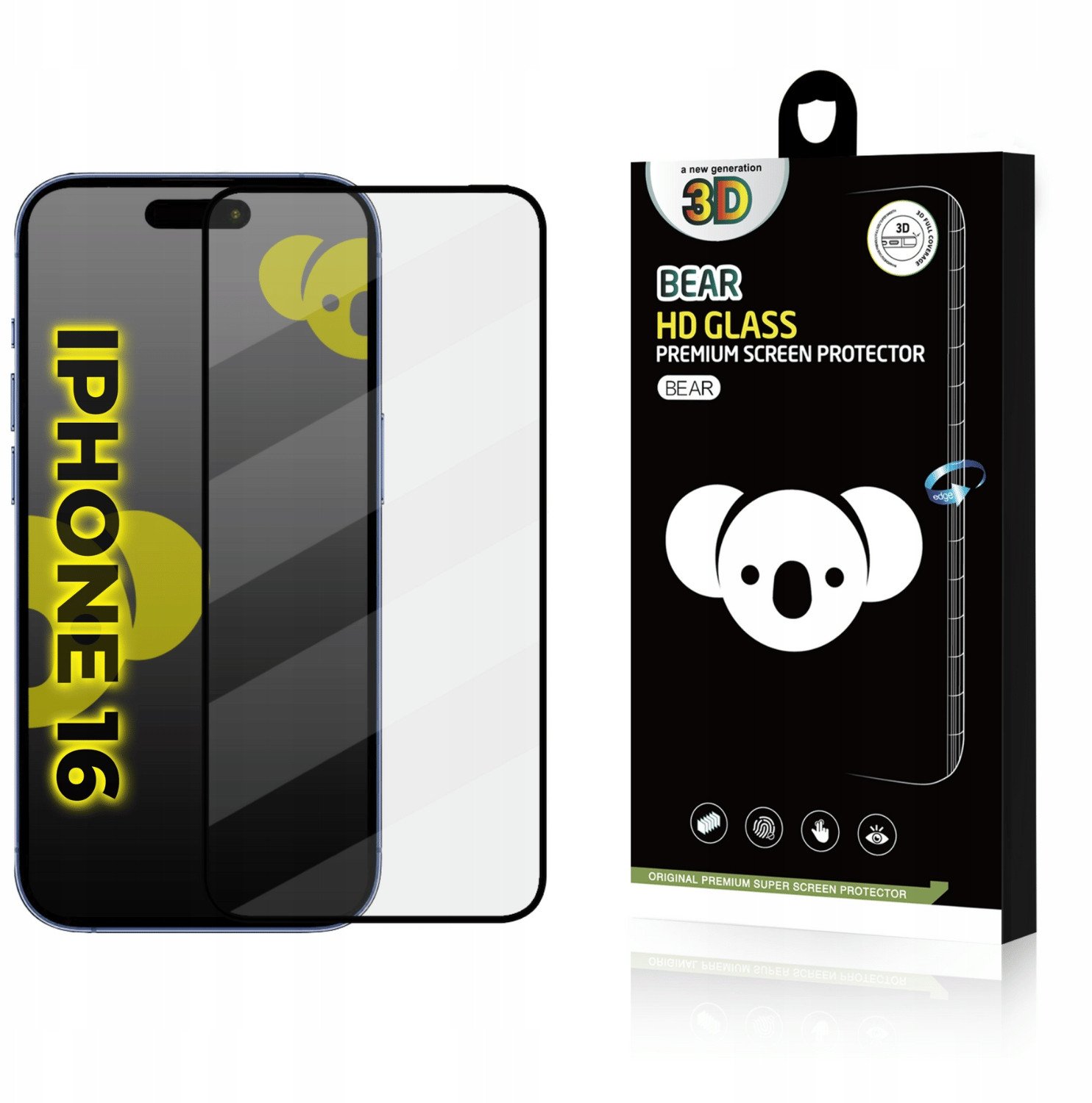 Bear HD Glass Premium screen protector Apple Iphone 16 BP_Iph16 (5904643052639)