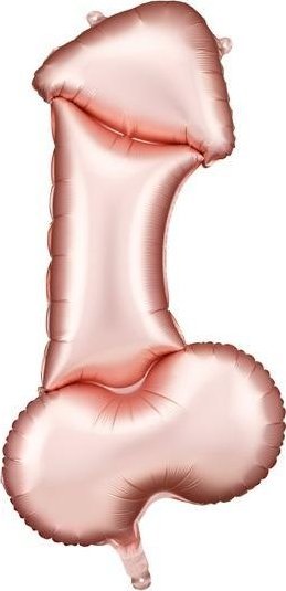 Balon foliowy Penis różowe złoto 55.5x112cm