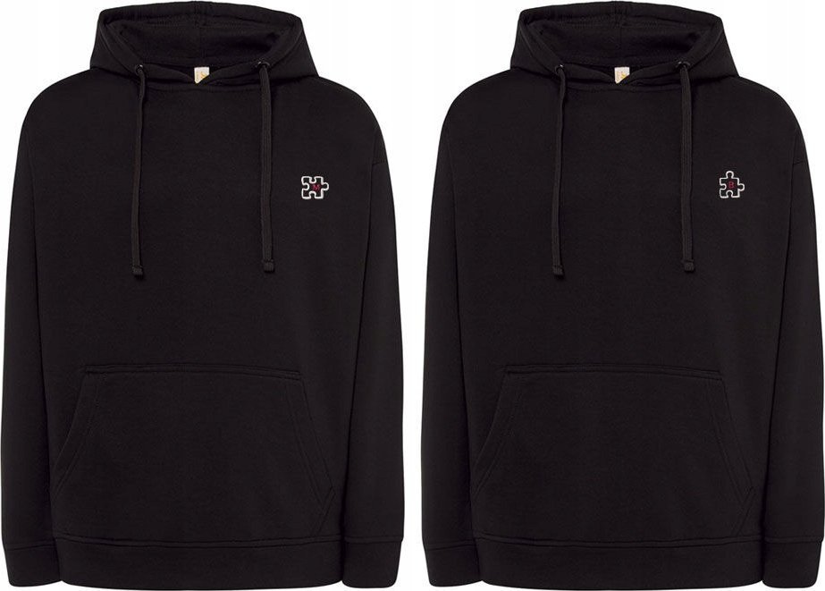 BLUZY DLA PAR Z HAFTEM PUZZLE NA WALENTYNKI Matching Hoodies PREZENT