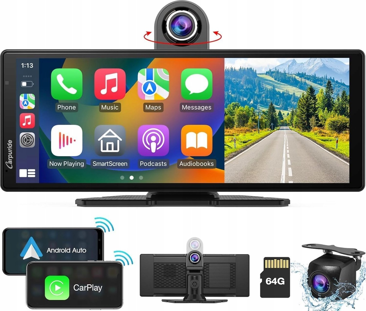 Radio samochodowe Carpuride 2024 Najnowsze radio samochodowe Carpuride 4K W903 kamera cofania dotykowe