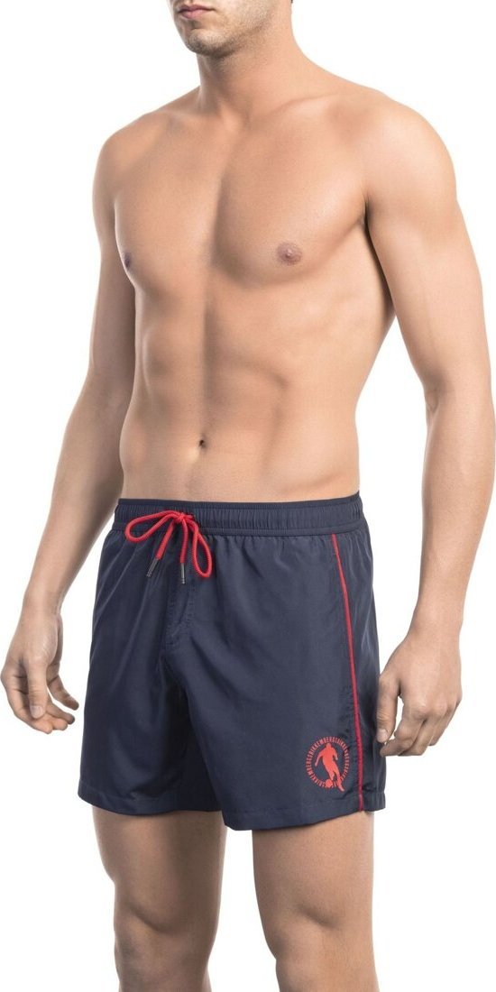 Bikkembergs Modny, markowy strój kapielowy Bikkembergs Beachwear model BKK1MBS05 kolor Niebieski. Odzież męska. Sezon: M