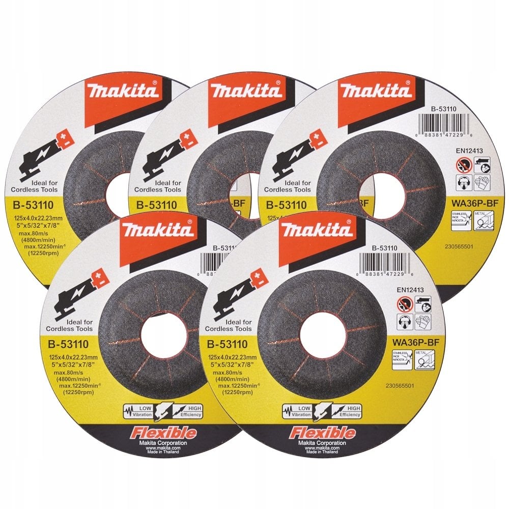 Makita MAKITA ŚCIERNICA LISTKOWA SI CARBID 125x22,23mm P 60 KAMIEŃ, CERAMIKA, TW. SZTUCZNE