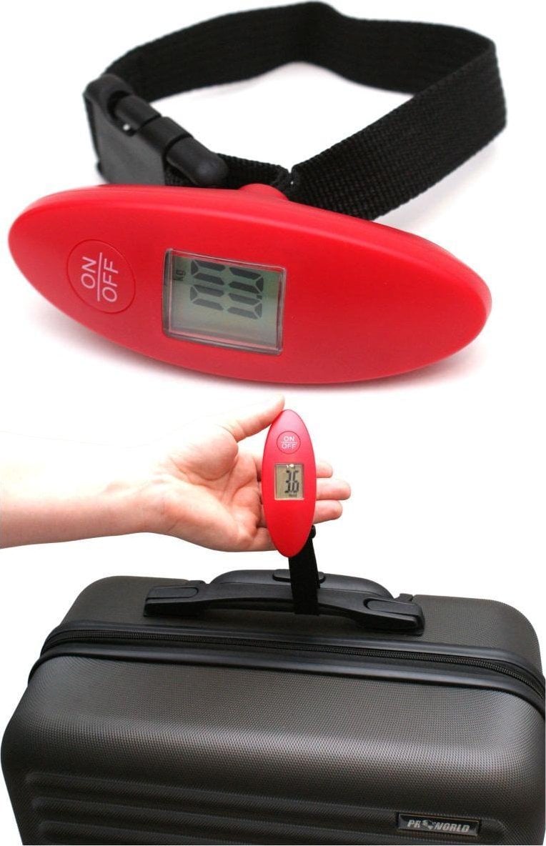 WAGA BAGAŻOWA 50KG PROWORLD CZERWONA