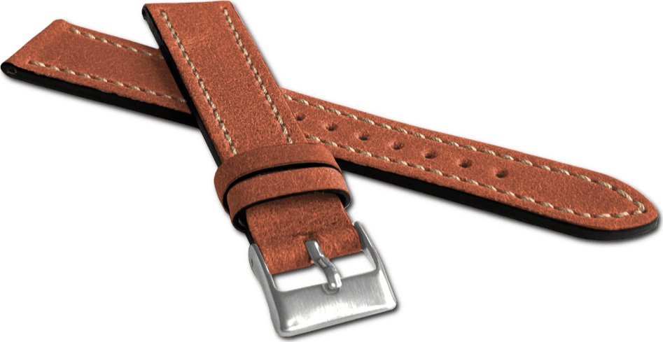 Lavvu LAVVU Brązowy pasek RETRO z luksusowej skóry Top Grain - 22