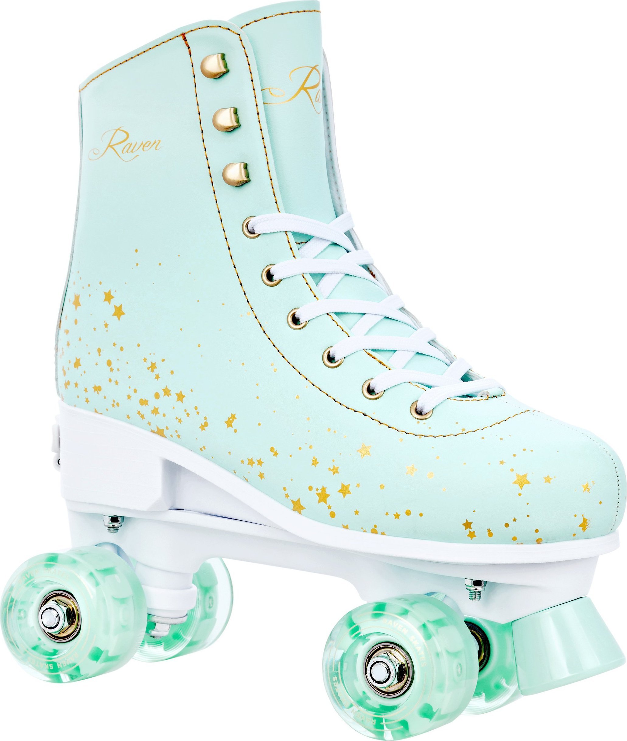 RAVEN Retro Wrotki Regulowane RAVEN Noa Mint LED 39-42