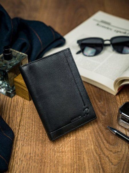 Ronaldo Duży portfel męski z wysokojakościowej fakturowanej skóry Ronaldo