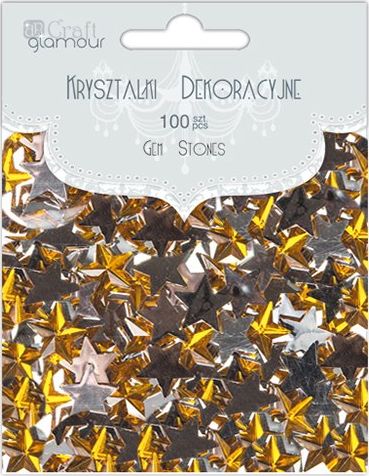 Dalprint Kryształki dekoracyjne DPCRAFT Gwiazdki 15mm 100szt. Dalprint