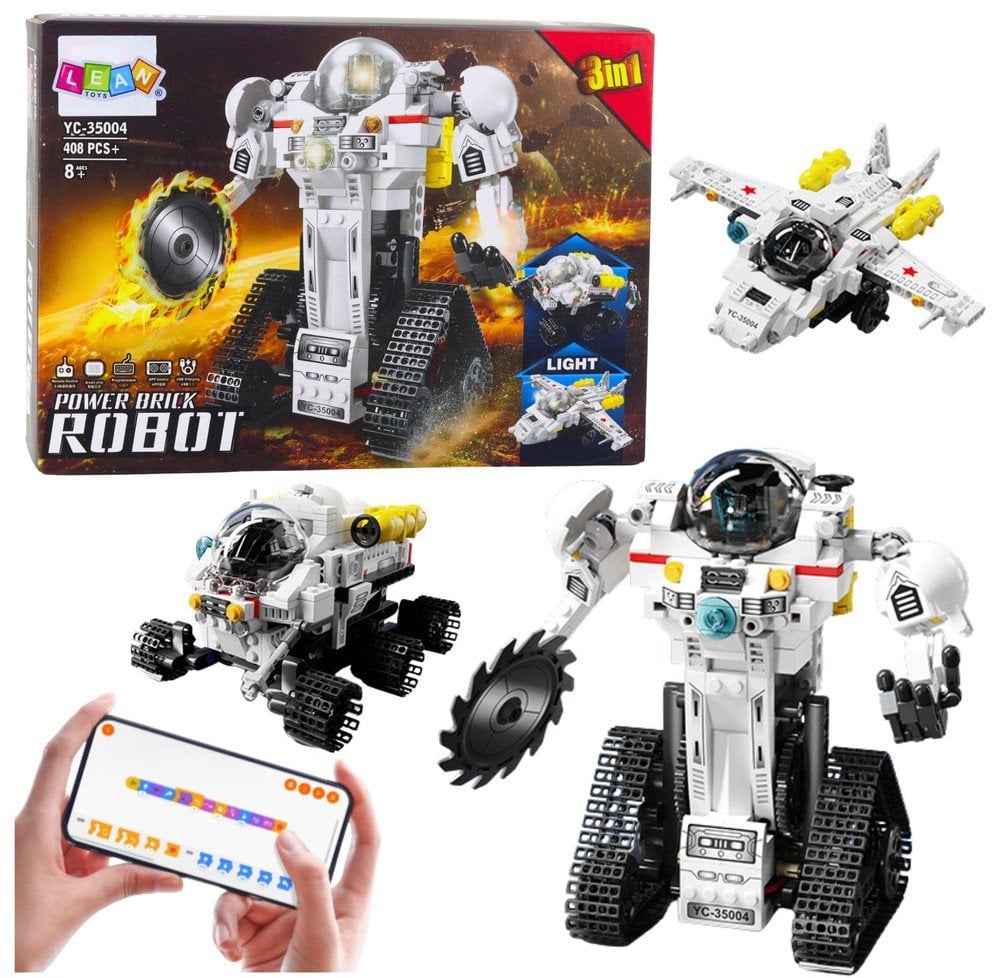 Klocki Konstrukcyjne Robot Kosmiczny Łazik Samolot RC 3w1 408 el.