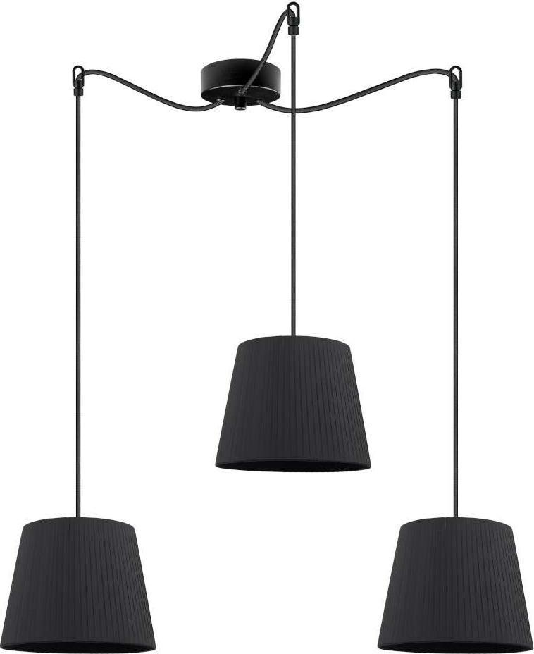 Lampa wisząca Sotto Luce LAMPA wisząca KAMI ELEMENTARY 5902429617393 Sotto Luce klasyczna OPRAWA plisowany zwis okrągły czarny