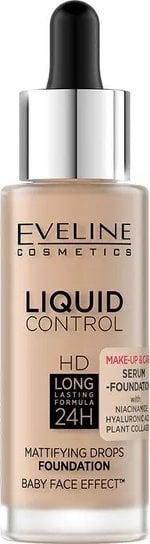 EVELINE KOLOROWKA Eveline Liquid Control HD Podkład do twarzy z dropperem nr 035 Natural Beige 32ml