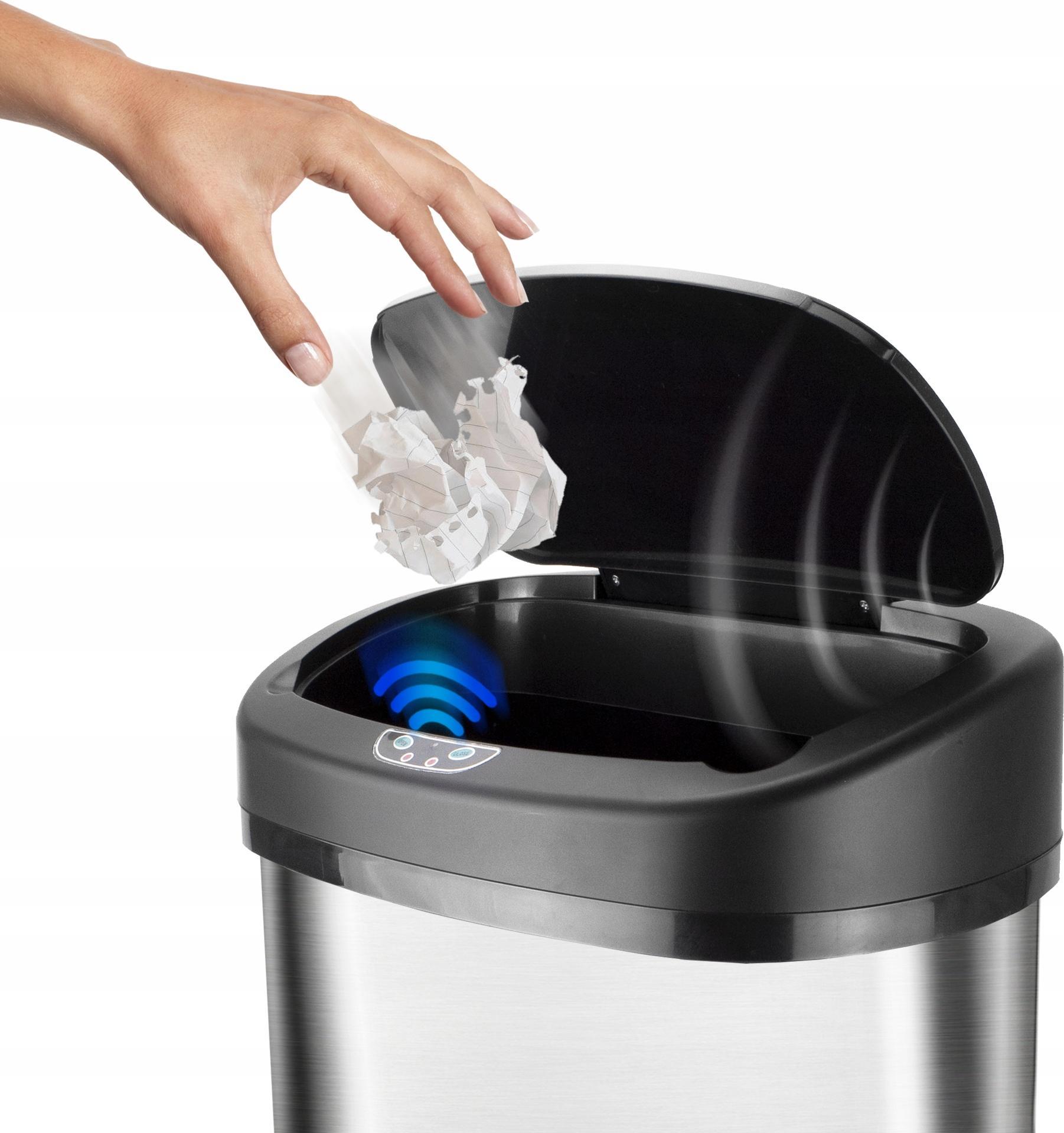 Kosz na śmieci TurboTronic bezdotykowy chrom (TT-SB48)