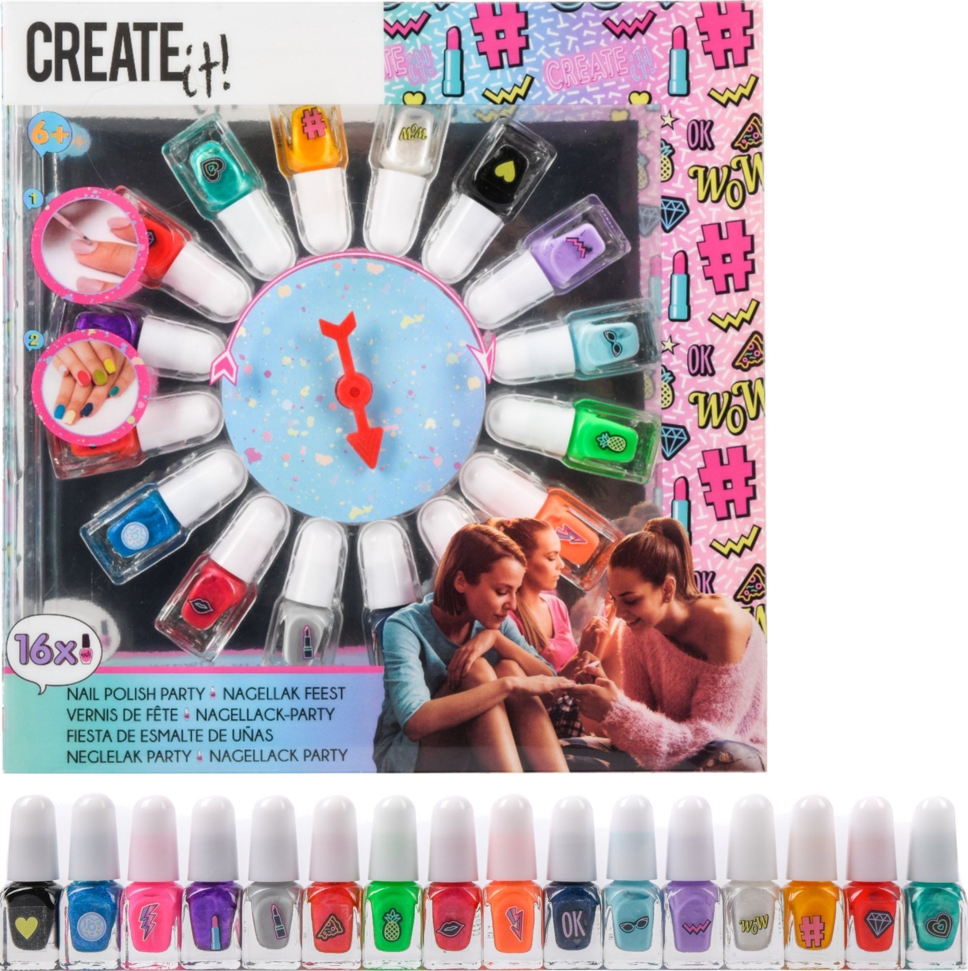 Canenco Create it! zestaw lakierów do paznokci 16 kolorów