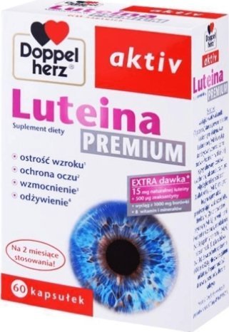 Queisser Doppelherz Aktiv Luteina Premium, 60 kapsułek - Długi termin ważności!
