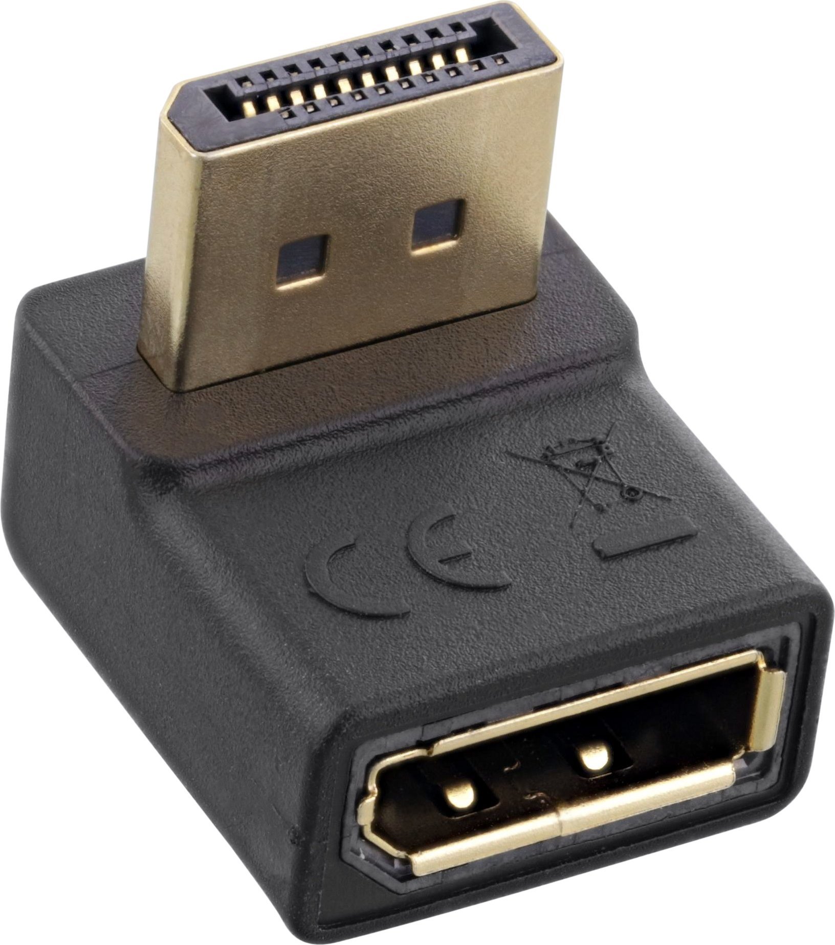 Adapter AV InLine InLine® DisplayPort Adaptor, DisplayPort male/female upward angled