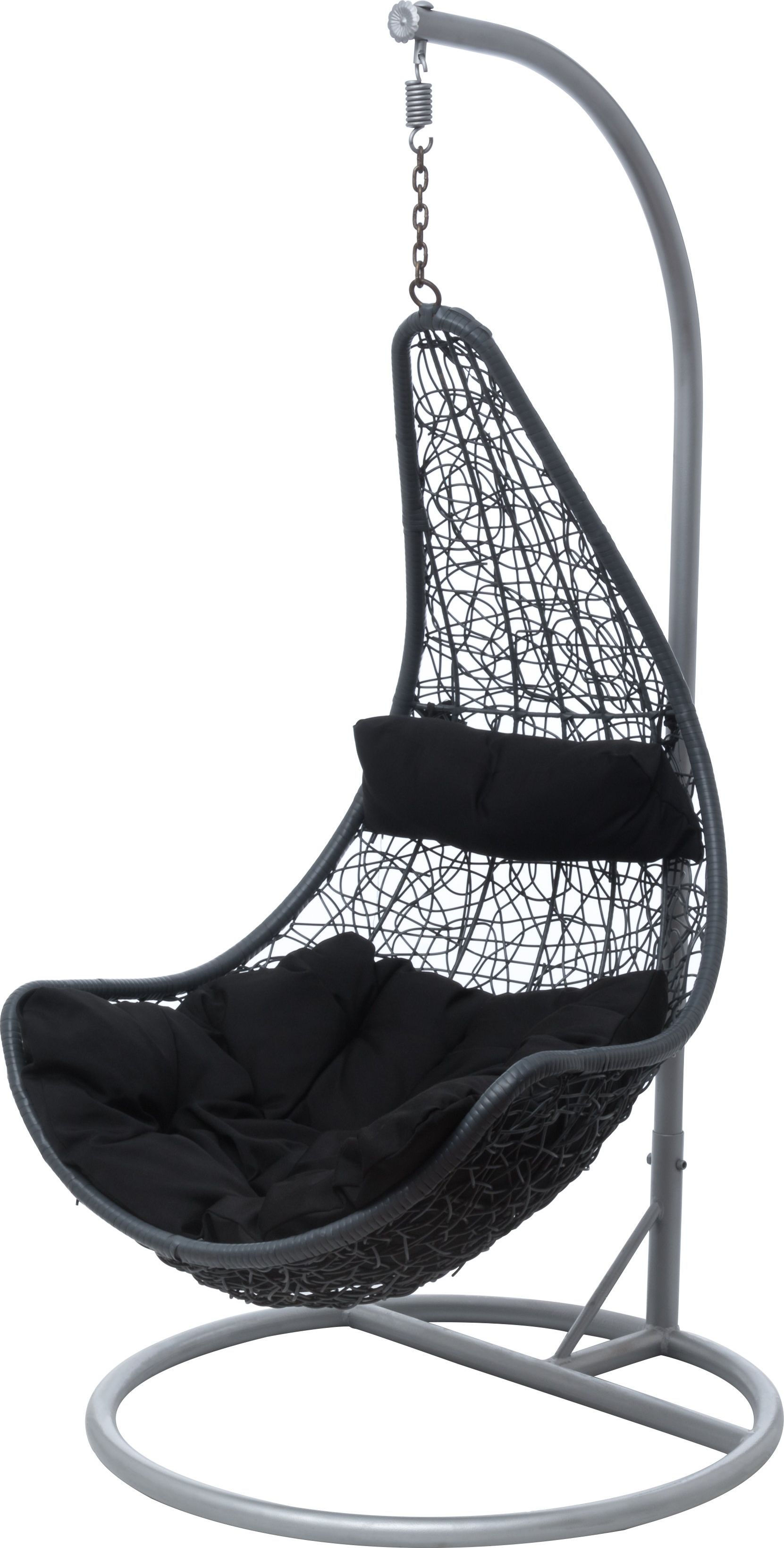 Kiti Wiszący fotel bujany Hawai czarny