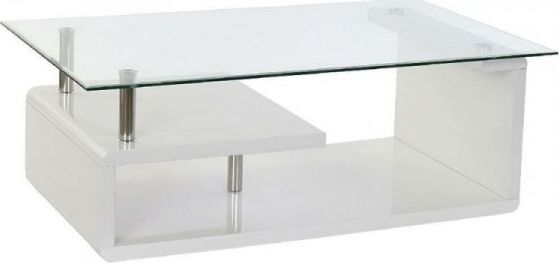 DKD Home Decor Stolik DKD Home Decor Szkło Metal Drewno Biały (120 x 65 x 42 cm)