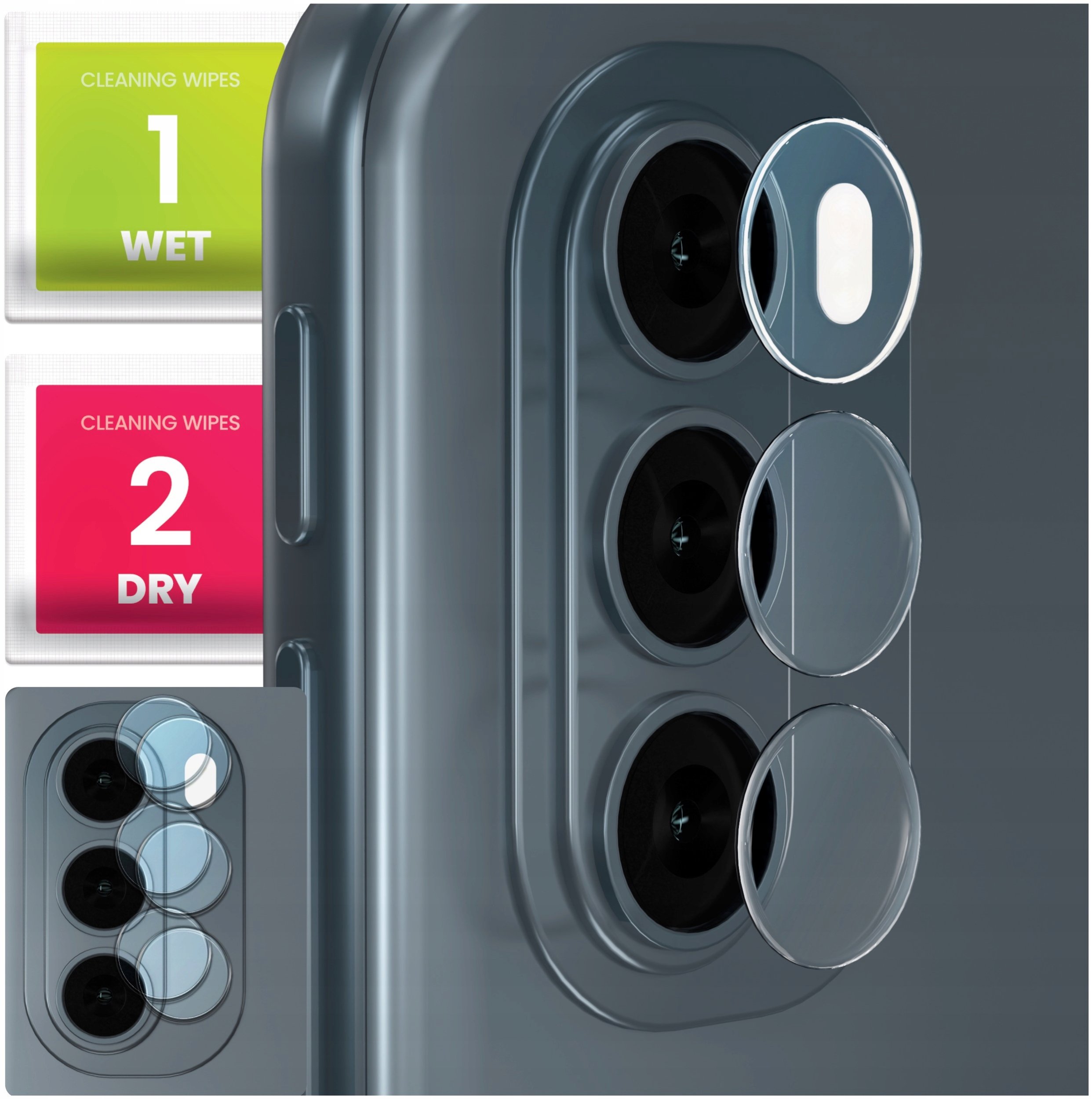 2-PAK Szkło Na Aparat Do Motorola Moto G31 (Hartowane, Na Obiektyw, 9H)