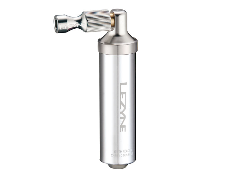 Lezyne Pompka ręczna Alloy Drive CO2 + 1x nabój gazowy 16g srebrna (LZN-1-C2-ALDR-V106)