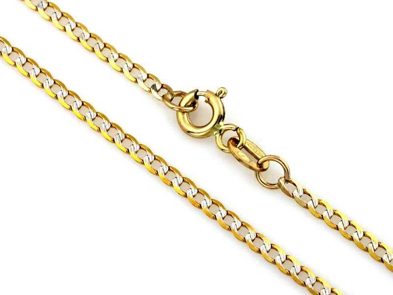 Lovrin Złoty łańcuszek 585 pancerka białe złoto 54cm