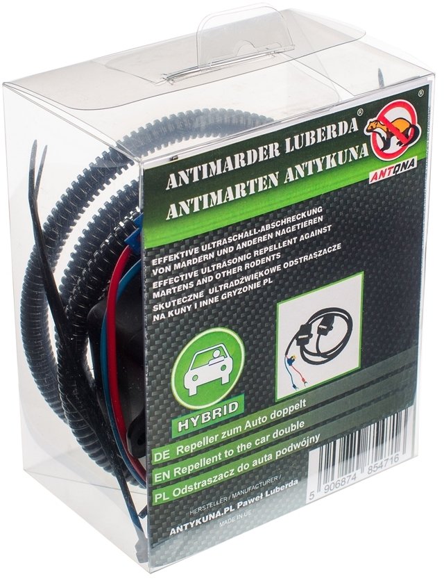 Antykuna.pl Odstraszacz do Aut HYBRYDOWYCH CICHY na 2 strony 12V