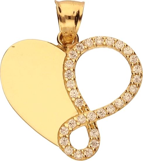 Lovrin Złota zawieszka 585 serce nieskończoność 1,34 g