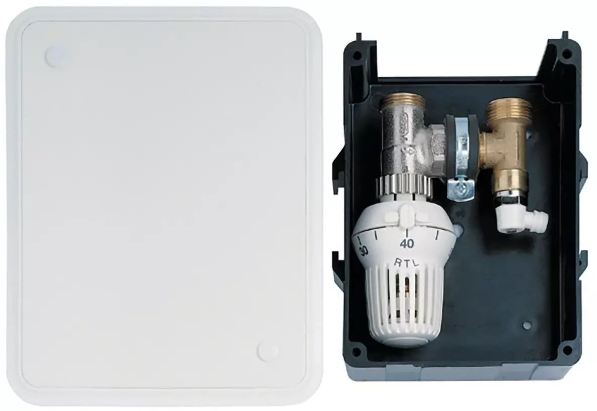 Zestaw do ogrzewania podłogowego z RTL; nastawa 20-50 °C, głowica ukrytaO1