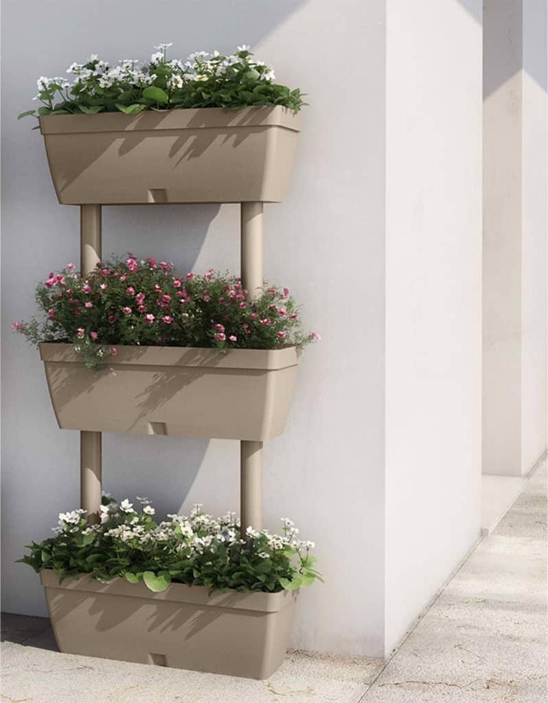 vidaXL vidaXL Donice ogrodowe, 6 szt, 100 cm, kolor taupe