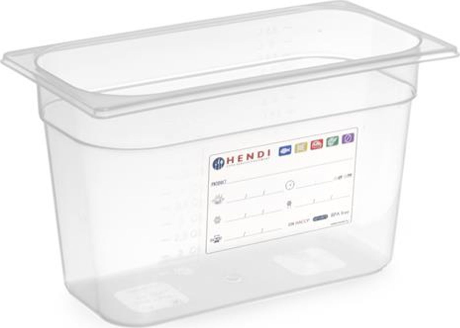 Hendi Pojemnik z polipropylenu GN 1/3 wys. 100 mm - Hendi 880272 Pojemnik z polipropylenu GN 1/3 wys. 100 mm - Hendi 880272