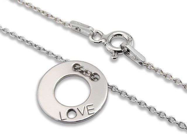 WĘC - Twój Jubiler Naszyjnik ze srebra z kołem miłosnym 45 cm